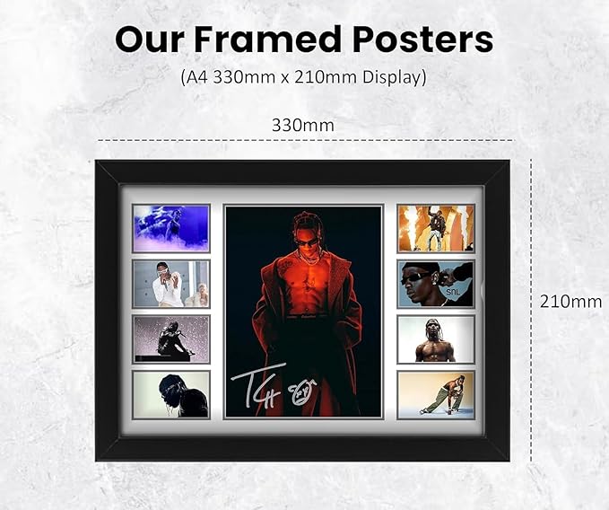 Travis Scott Signed Poster Print- Limited Edition Autograph Fan Gift – Collectible Memorabilia Merchandise