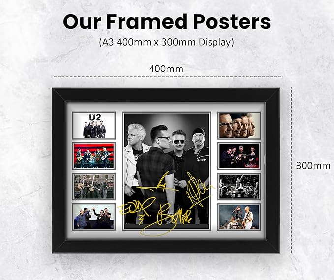 AllStarMedia U2 Signed Poster, Memorabilia - Collectible Merchandise & Gifts