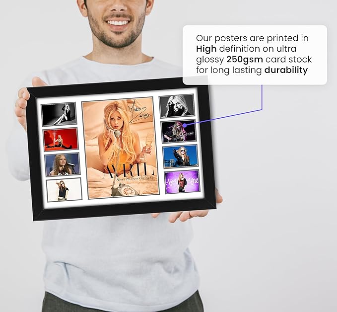 Avril Lavigne Canadian singer-songwriter Signed Poster Print- Limited Edition Autograph Fan Gift – Collectible Memorabilia Merchandise