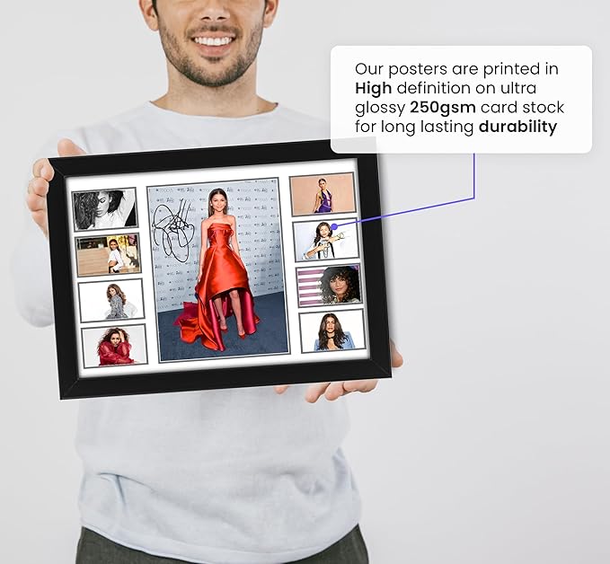 Zendaya Signed Poster Print- Limited Edition Autograph Fan Gift – Collectible Memorabilia Merchandise | A Must-Have for Fans of the Hollywood Star