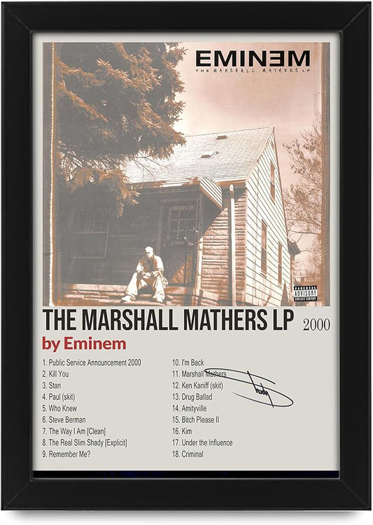 Eminem The Marshall Mathers LP Signed Poster Print- Limited Edition Autograph Fan Gift – Collectible Memorabilia Merchandise
