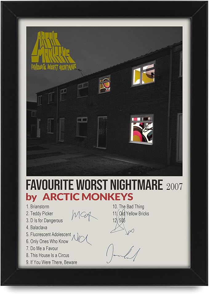ARCTIC MONKEYS Favourite Worst Nightmare Poster Autographed Print- Limited Edition Signed Music Fan Gift – For The Merch Collector…