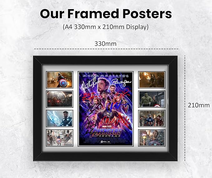 AllStarMedia Avengers Endgame Signed Print Poster - Limited Edition Marvel Art, Gift for Movie Fans