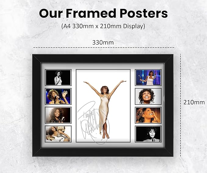 AllStarMedia Whitney Houston Musical Signed Print Poster - Iconic Art for Music Lovers,