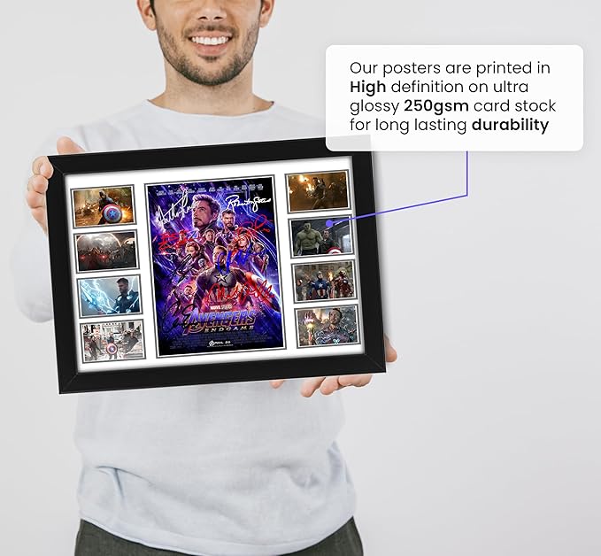AllStarMedia Avengers Endgame Signed Print Poster - Limited Edition Marvel Art, Gift for Movie Fans