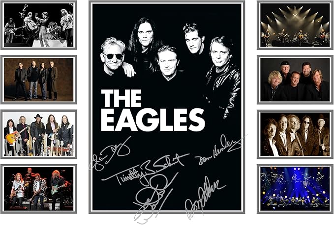 AllStarMedia The Eagles Signed Poster, Exclusive Collectible | Autographed Album Art Display for Fans