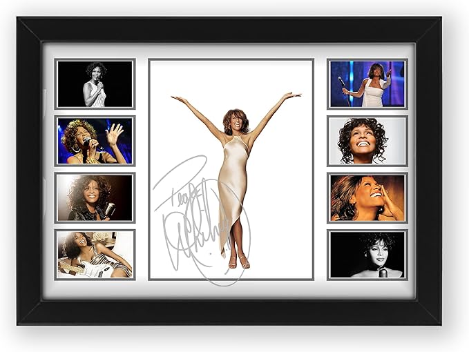 AllStarMedia Whitney Houston Musical Signed Print Poster - Iconic Art for Music Lovers,
