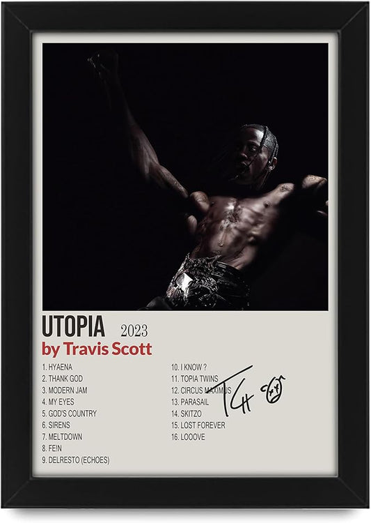 Travis Scott - Utopia Signed Poster Print- Limited Edition Autograph Fan Gift – Collectible Memorabilia Merchandise