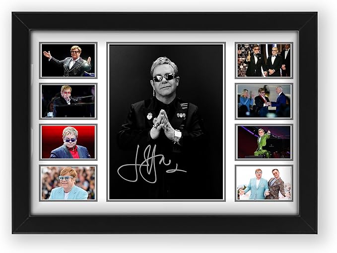 AllStarMedia Elton John Signed Print Poster - Iconic Singer, Wall Art Merchandise, Limited Edition Collectible