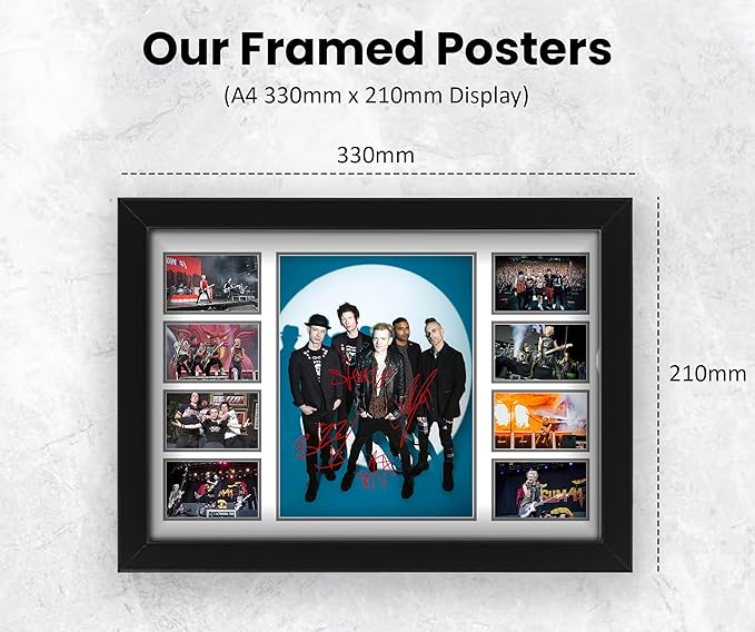Sum 41 Rock Band Signed Poster Print- Limited Edition Autograph Fan Gift – Collectible Memorabilia Merchandise