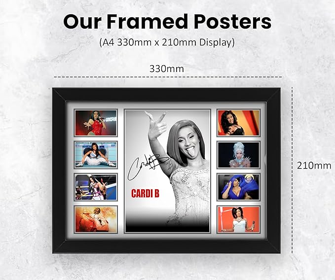 Cardi B Signed Poster Print- Limited Edition Autograph Fan Gift – Collectible Memorabilia Merchandise
