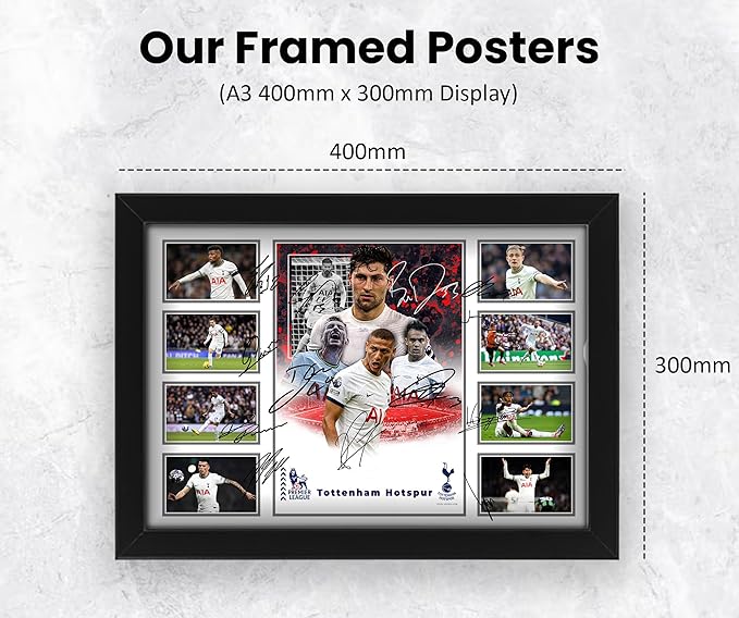 Tottenham Hotspur Football Club 2024-25 Team Merchandise Signed Poster Print- Limited Edition Autograph Football Fan Gift – Collectible Memorabilia, Premier League Season