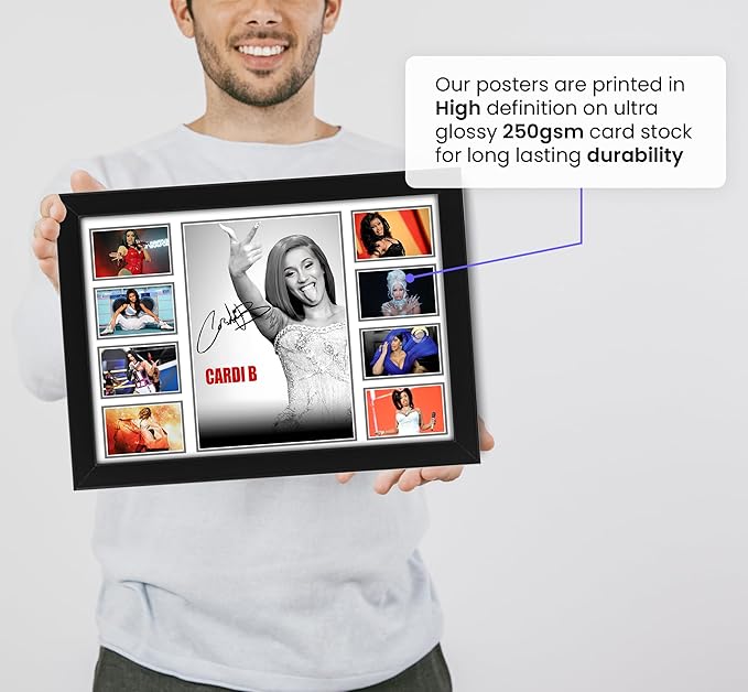 Cardi B Signed Poster Print- Limited Edition Autograph Fan Gift – Collectible Memorabilia Merchandise