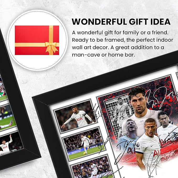 Tottenham Hotspur Football Club 2024-25 Team Merchandise Signed Poster Print- Limited Edition Autograph Football Fan Gift – Collectible Memorabilia, Premier League Season