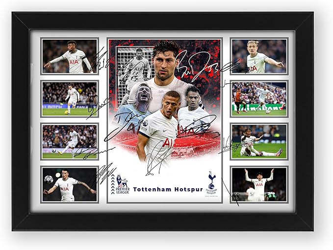 Tottenham Hotspur Football Club 2024-25 Team Merchandise Signed Poster Print- Limited Edition Autograph Football Fan Gift – Collectible Memorabilia, Premier League Season