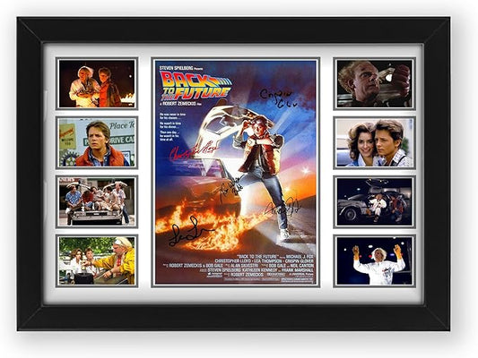AllStarMedia Back to the Future Movie Signed Print Poster - Limited Edition Wall Art for Fans, Autographed by the Stars
