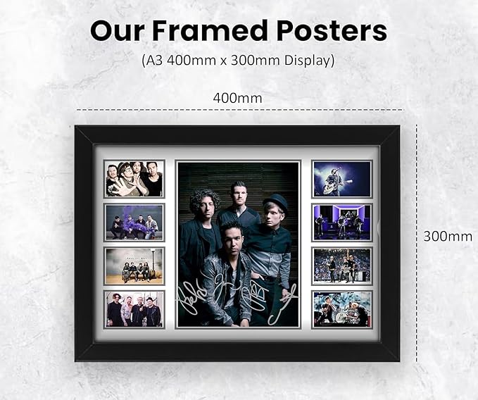 AllStarMedia Fall Out Boy Limited Edition Autograph Print, Signed Fan Merchandise
