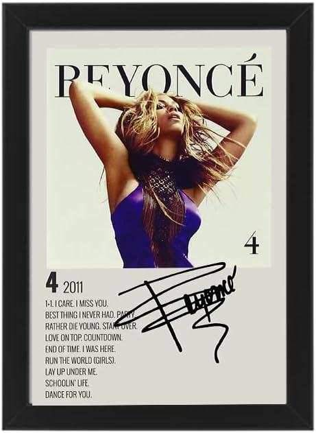 Beyonce Album Cover Signed Poster - Autographed Print Gift, Fan Merchandise Display