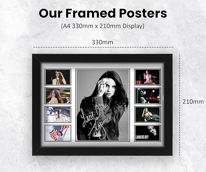 AllStarMedia Lana Del Rey Musical Signed Print Poster - Iconic Pop Star Wall Art, Autographed Iconic Gift