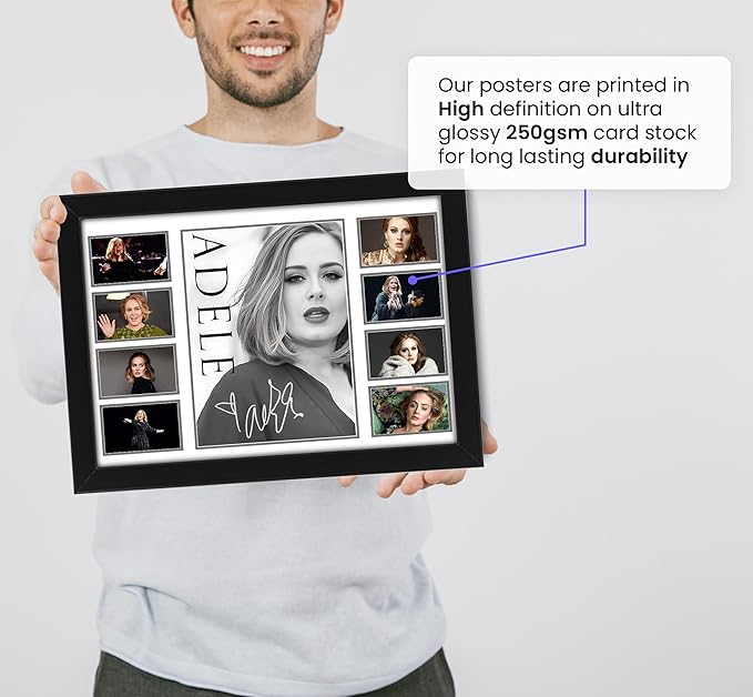 Adele Signed Poster Print- Limited Edition Autograph Fan Gift – Collectible Memorabilia Merchandise
