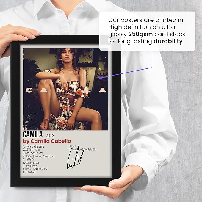 Camila Cabello Camila Album Cover Signed Poster Print- Limited Edition Autograph Fan Gift – Collectible Memorabilia Merchandise
