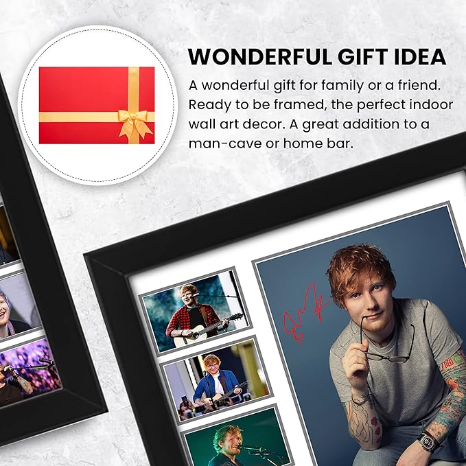 Ed Sheeran Autographed Collage Poster Print - Limited Edition Music Memorabilia and Wall Decor, Music Merchandise, Unique Gifts for Home, Office, and Studio