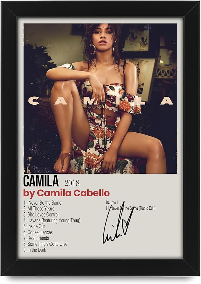 Camila Cabello Camila Album Cover Signed Poster Print- Limited Edition Autograph Fan Gift – Collectible Memorabilia Merchandise
