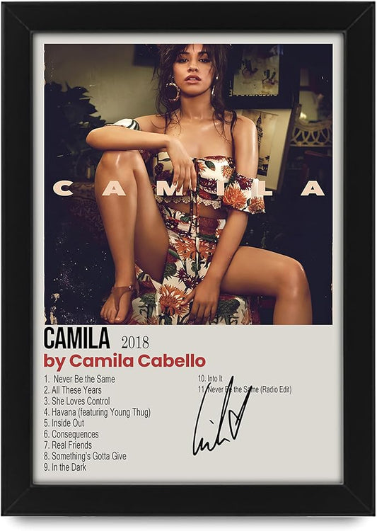 Camila Cabello Camila Album Cover Signed Poster Print- Limited Edition Autograph Fan Gift – Collectible Memorabilia Merchandise