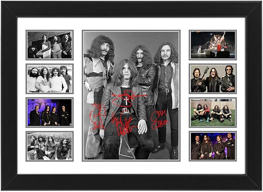 AllStarMedia Black Sabbath Autographed Collage Poster Print - Limited Edition Signed Gift