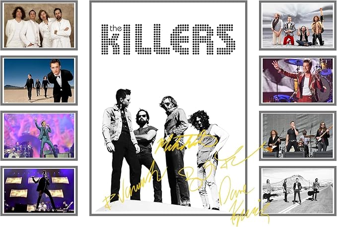 AllStarMedia The Killers Signed Poster, Limited Edition Autograph Music Print