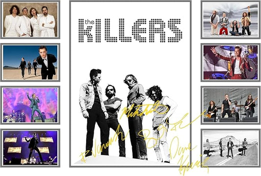 AllStarMedia The Killers Signed Poster, Limited Edition Autograph Music Print