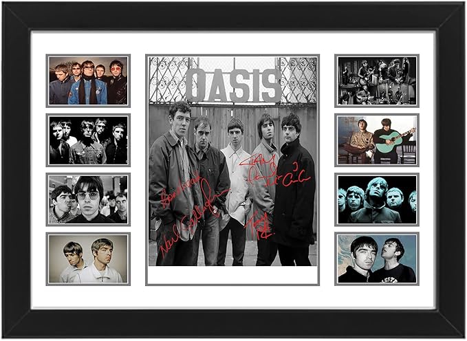 AllStarMedia Oasis Autographed Collage Poster Print - Limited Edition Signed Liam And Noel Gallagher Artwork