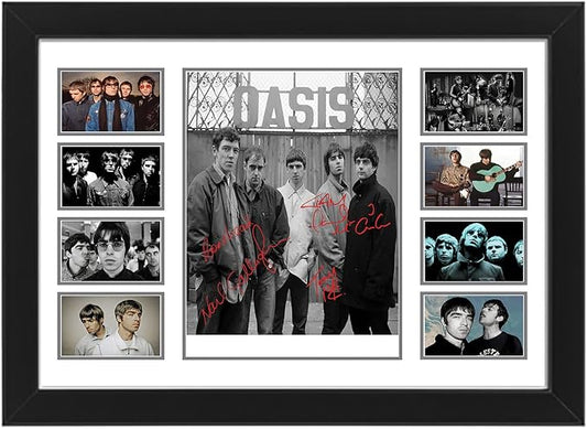 AllStarMedia Oasis Autographed Collage Poster Print - Limited Edition Signed Liam And Noel Gallagher Artwork