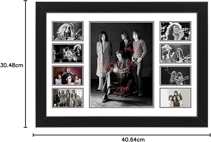 AllStarMedia Led Zeppelin Autographed Collage Poster Print - Limited Edition Signed Gift (Unframed, A3 (16x12-42x30cm))