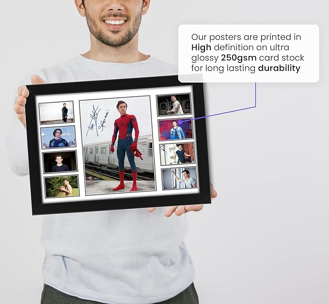 Tom Holland Signed Poster - Limited Edition Collectible | Gift for Marvel and Spider-Man Fans - Collectible Memorabilia Merchandise