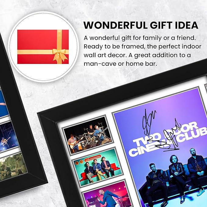 Two Door Cinema Club Autographed Poster – Limited Edition Signed Print – Exclusive Indie Rock Collectible for Fans – Premium Music Memorabilia Gift