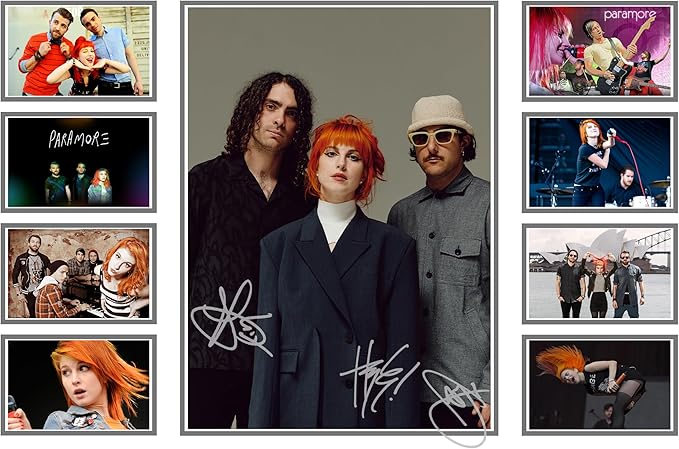 AllStarMedia Paramore Poster, Limited Edition Autograph Print, Signed Fan Merchandise