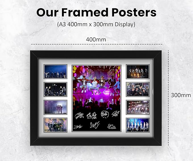 BTS Boy Band Signed Poster Print- Limited Edition Autograph Fan Gift – Collectible Memorabilia Merchandise