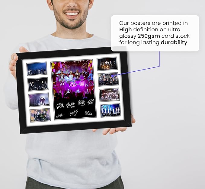 BTS Boy Band Signed Poster Print- Limited Edition Autograph Fan Gift – Collectible Memorabilia Merchandise