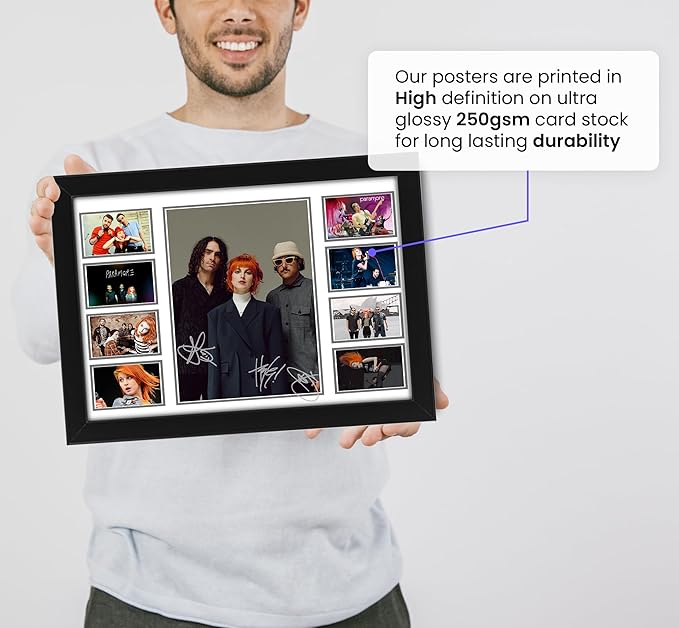 AllStarMedia Paramore Poster, Limited Edition Autograph Print, Signed Fan Merchandise
