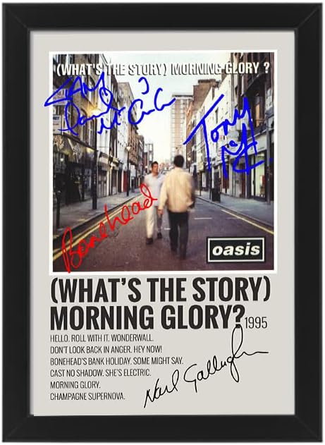 Oasis (What's the Story) Morning Glory? Album Song Cover Signed Poster - Autographed Print