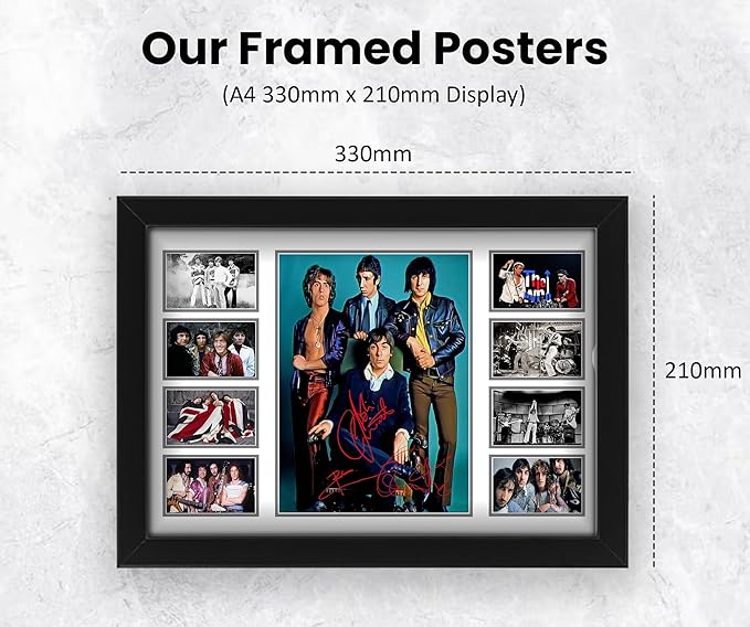The Who Autographed Collage Poster Print - Wall Art for Music Lovers (Limited Edition) Home and Office Decor, Band Members Signed Poster