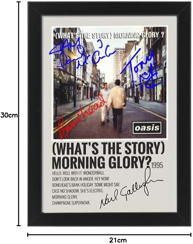 Oasis (What's the Story) Morning Glory? Album Song Cover Signed Poster - Autographed Print