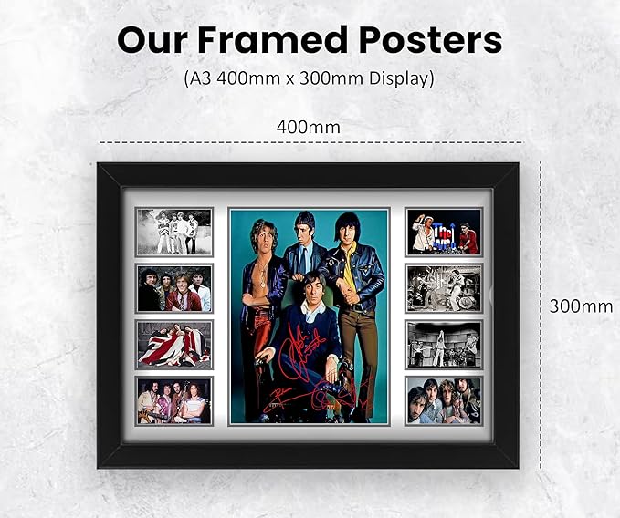 The Who Autographed Collage Poster Print - Wall Art for Music Lovers (Limited Edition) Home and Office Decor, Band Members Signed Poster