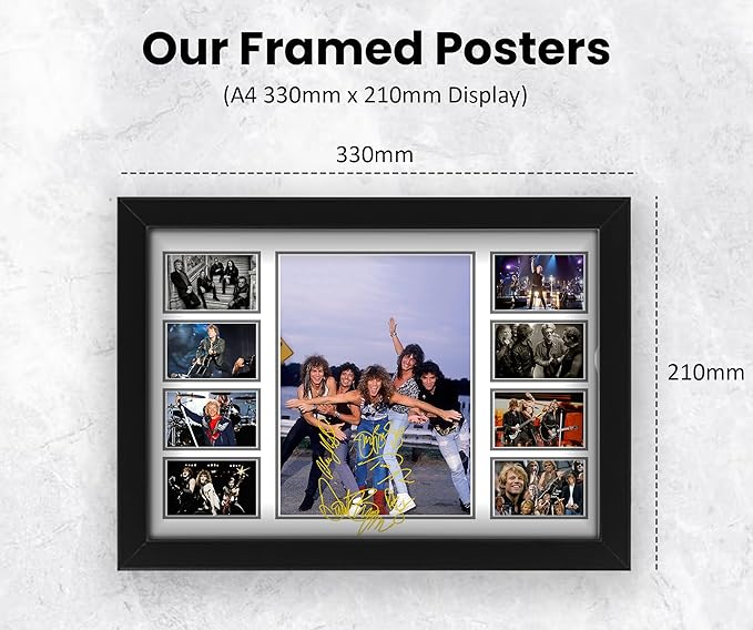 AllStarMedia Bon Jovi Signed Poster Print - Limited Edition Autographed Wall Art Merchandise