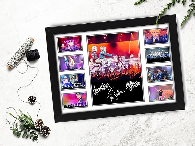 AllStarMedia Gorillaz Autographed Collage Poster Print - Limited Edition Gift for Music Art Lovers, Print for Fans, Wall Art, Home and Office Decor