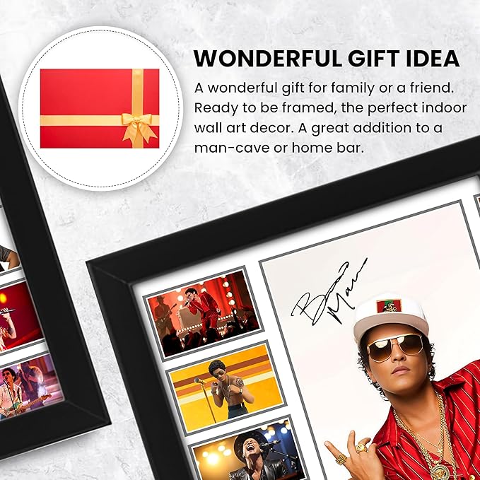 Bruno Mars Signed Poster Print- Limited Edition Autograph Fan Gift – Collectible Memorabilia Merchandise