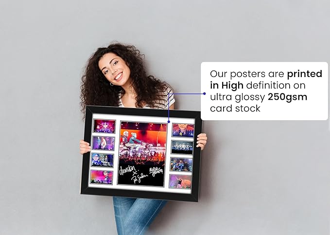 AllStarMedia Gorillaz Autographed Collage Poster Print - Limited Edition Gift for Music Art Lovers, Print for Fans, Wall Art, Home and Office Decor