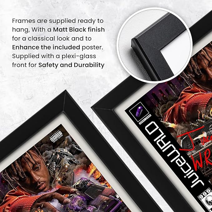 AllStarMedia A Death Race for Love by Juice WRLD Music Poster with Printed Autographs