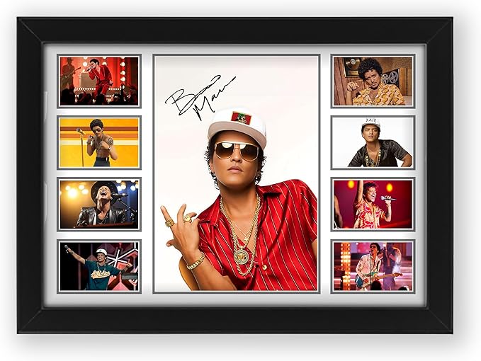 Bruno Mars Signed Poster Print- Limited Edition Autograph Fan Gift – Collectible Memorabilia Merchandise